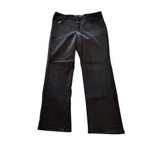 Chicos Platinum Women's Size 2.5 Short (34x28) Slim Leg Black Stretch Denim